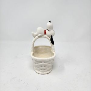 Vintage United Features Peanuts Snoopy Ceramic Basket Schulz Made In‎ Japan 1958